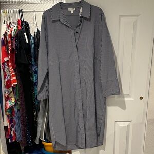 COS Navy Striped Shirt Dress size 12